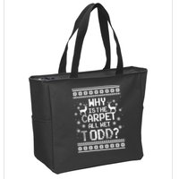 Why Is The Carpet All Wet Todd? Couples Matching Christmas Zip Tote Bag