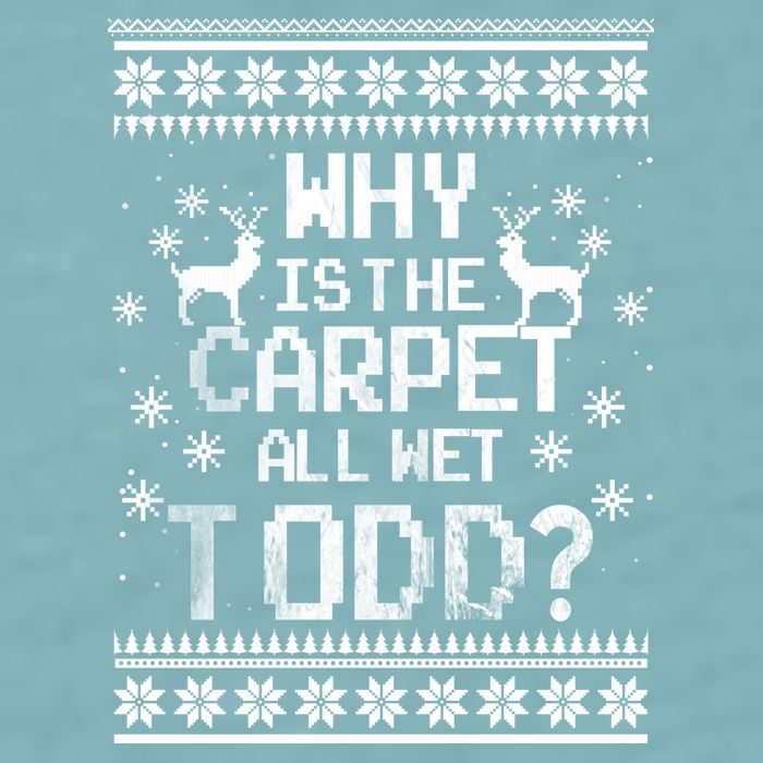 Why Is The Carpet All Wet Todd? Couples Matching Christmas Sueded Cloud Jersey T-Shirt