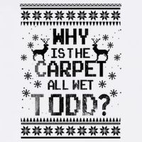 Why Is The Carpet All Wet Todd? Couples Matching Christmas Garment-Dyed Sweatshirt