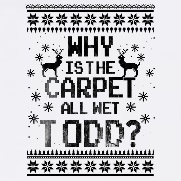 Why Is The Carpet All Wet Todd? Couples Matching Christmas Garment-Dyed Sweatshirt