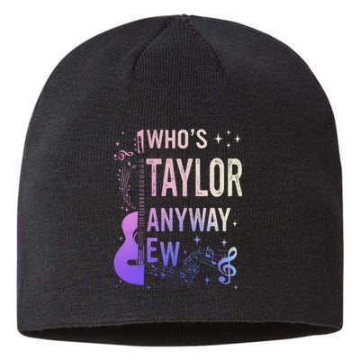 Who Is Taylor First Name Anyway Ew Retro Groovy 80S Sustainable Beanie