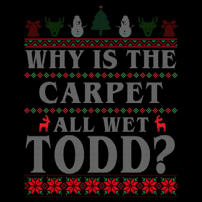 Why Is The Carpet All Wet Todd Funny Ugly Christmas Impact Tech Backpack