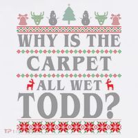 Why Is The Carpet All Wet Todd Funny Ugly Christmas High Crown Mesh Back Trucker Hat