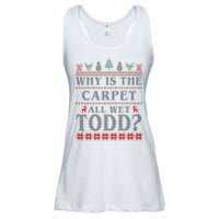 Why Is The Carpet All Wet Todd Funny Ugly Christmas Ladies Essential Flowy Tank