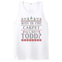 Why Is The Carpet All Wet Todd Funny Ugly Christmas PosiCharge Competitor Tank