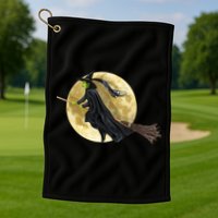 Witch and The Moon Golf Towel