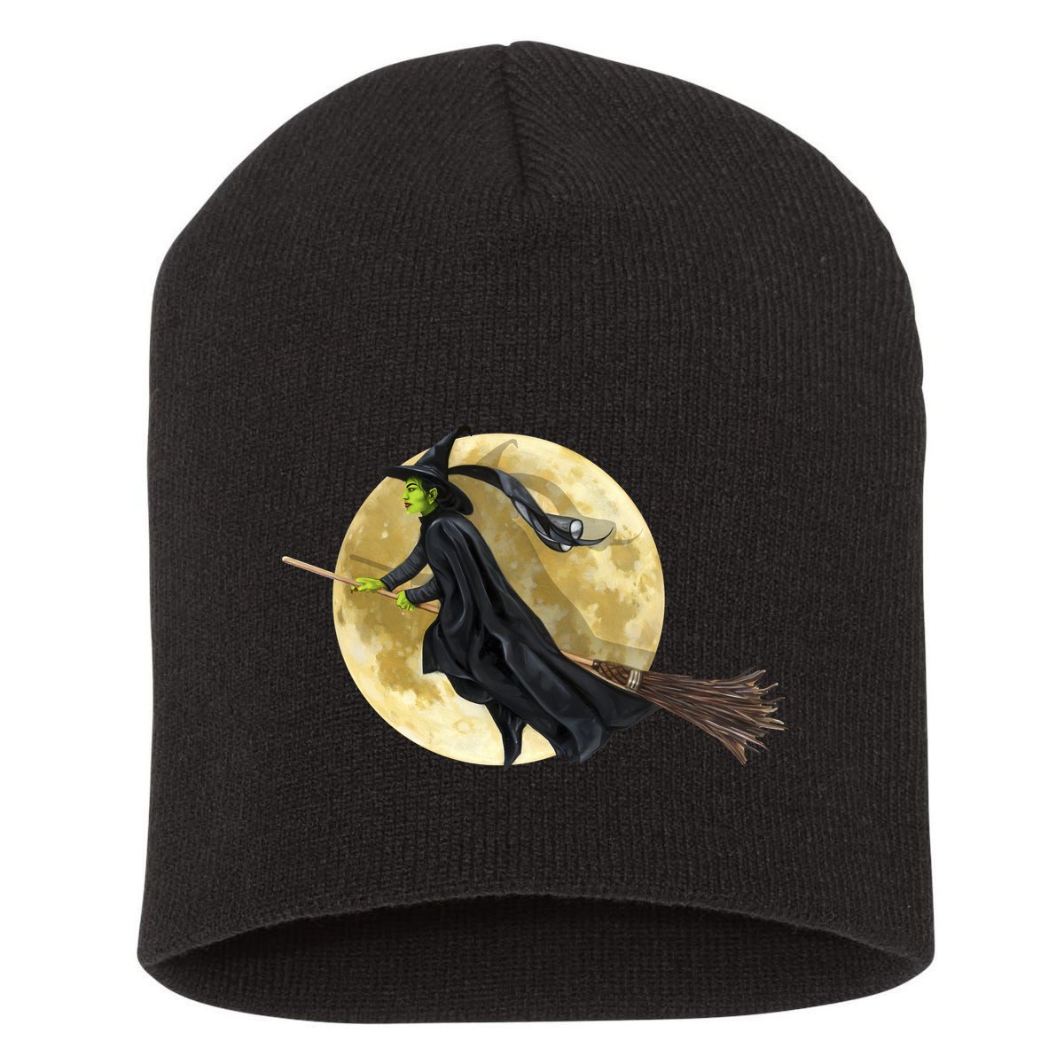 Witch and The Moon Short Acrylic Beanie