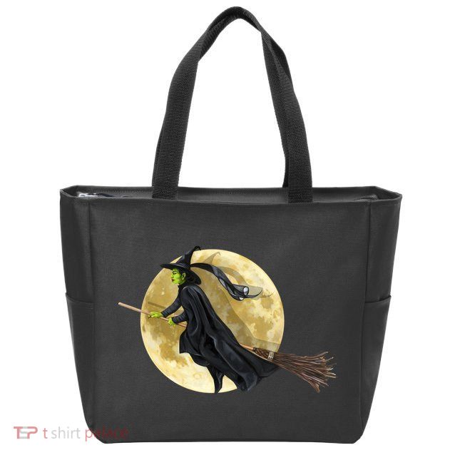 Witch and The Moon Zip Tote Bag