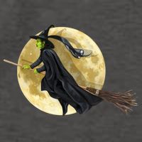 Witch and The Moon Vector Backpack