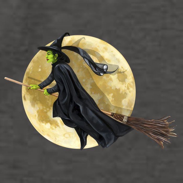 Witch and The Moon Vector Backpack