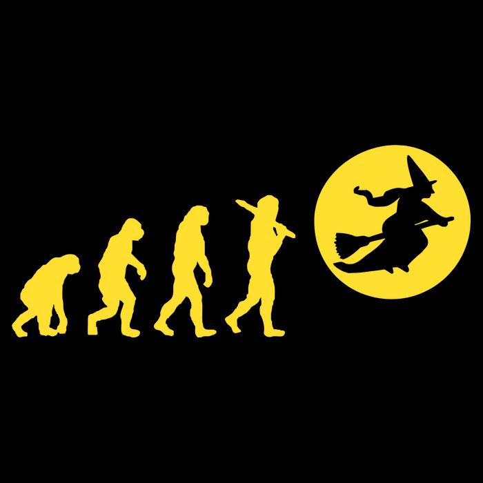 Witch Evolution Funny Halloween Button