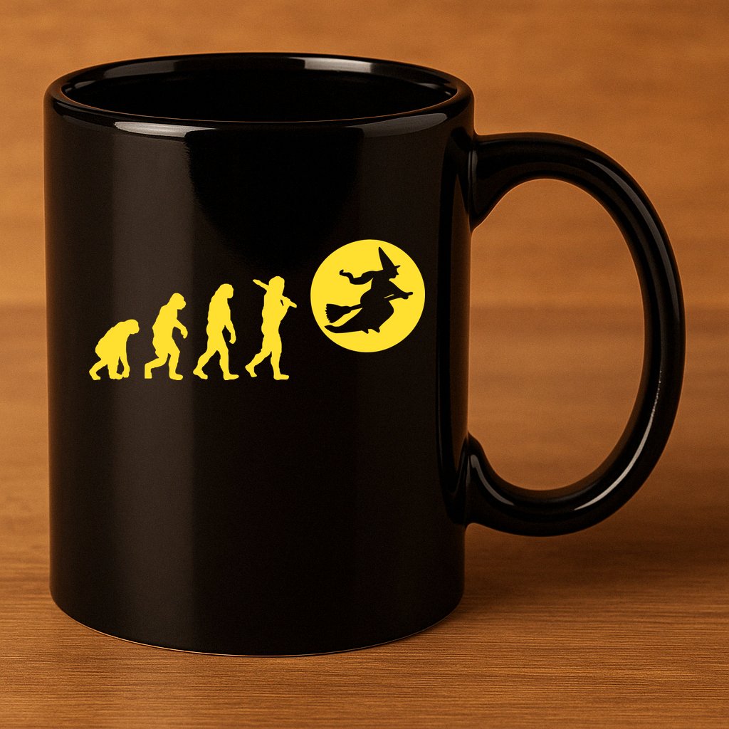 Witch Evolution Funny Halloween 11oz C Handle Ceramic Mug