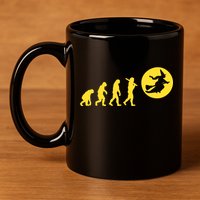 Witch Evolution Funny Halloween 11oz C Handle Ceramic Mug