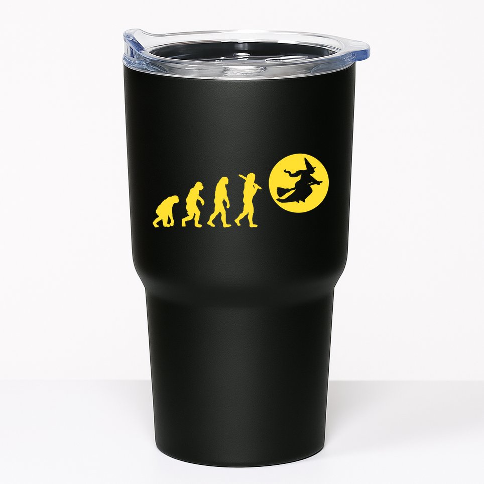 Witch Evolution Funny Halloween Tumbler