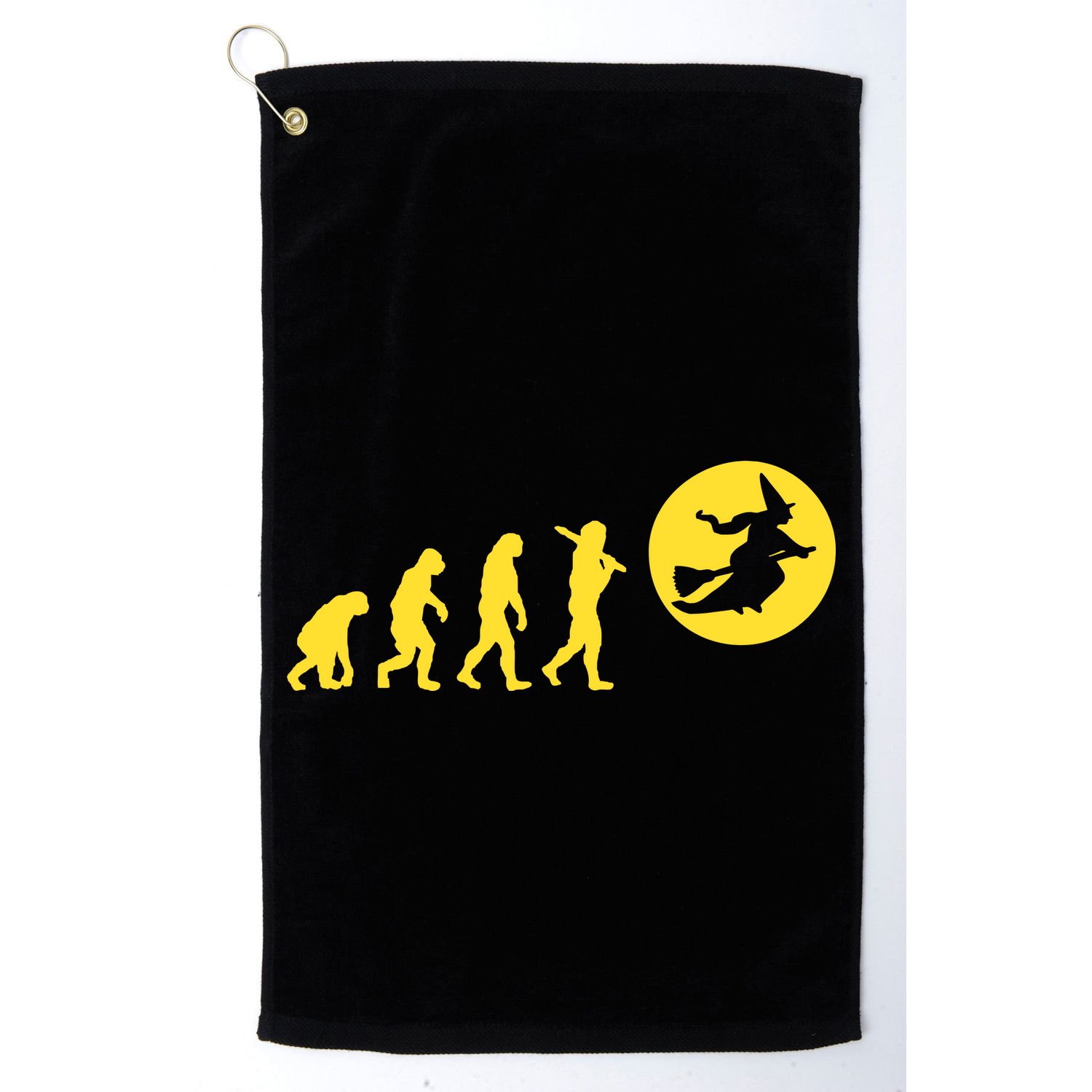 Witch Evolution Funny Halloween Golf Towel