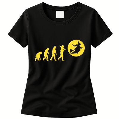 Witch Evolution Funny Halloween Womens T-Shirt