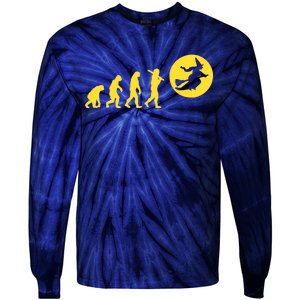 Witch Evolution Funny Halloween Tie-Dye Long Sleeve Shirt