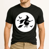 Witch Flying Over Moon Halloween Cooling Performance Crew T-Shirt