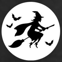 Witch Flying Over Moon Halloween Adult Drive Performance Visor