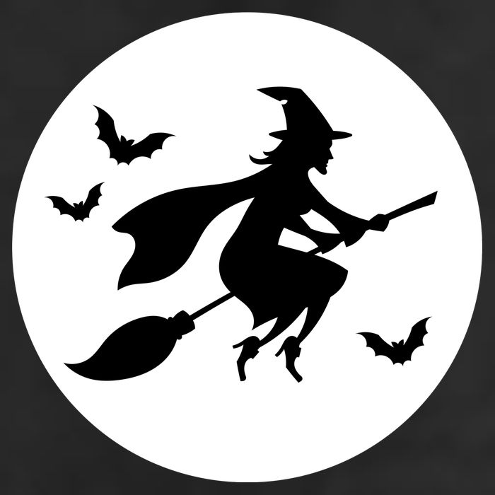 Witch Flying Over Moon Halloween Adult Drive Performance Visor