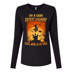 Witch On A Dark Desert Highway Witch Cool Wind In My Hair Womens Cotton Relaxed Long Sleeve T-Shirt