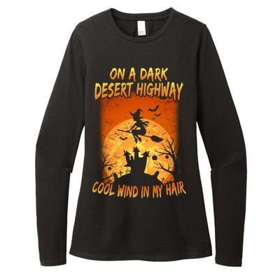 Witch On A Dark Desert Highway Witch Cool Wind In My Hair Womens CVC Long Sleeve Shirt