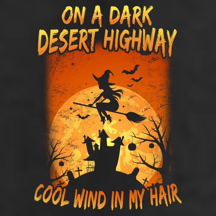 Witch On A Dark Desert Highway Witch Cool Wind In My Hair Trucker Hat