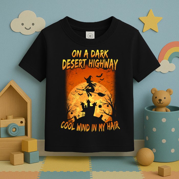 Witch On A Dark Desert Highway Witch Cool Wind In My Hair Toddler T-Shirt