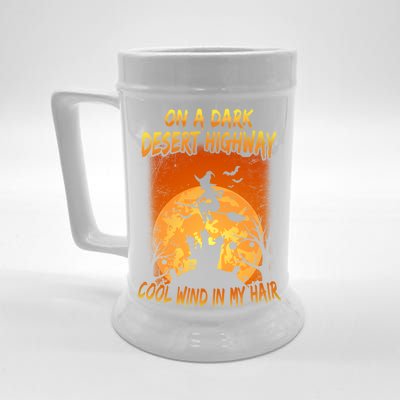 Witch On A Dark Desert Highway Witch Cool Wind In My Hair Beer Stein