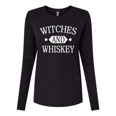 Witches And Whiskey Womens Cotton Relaxed Long Sleeve T-Shirt