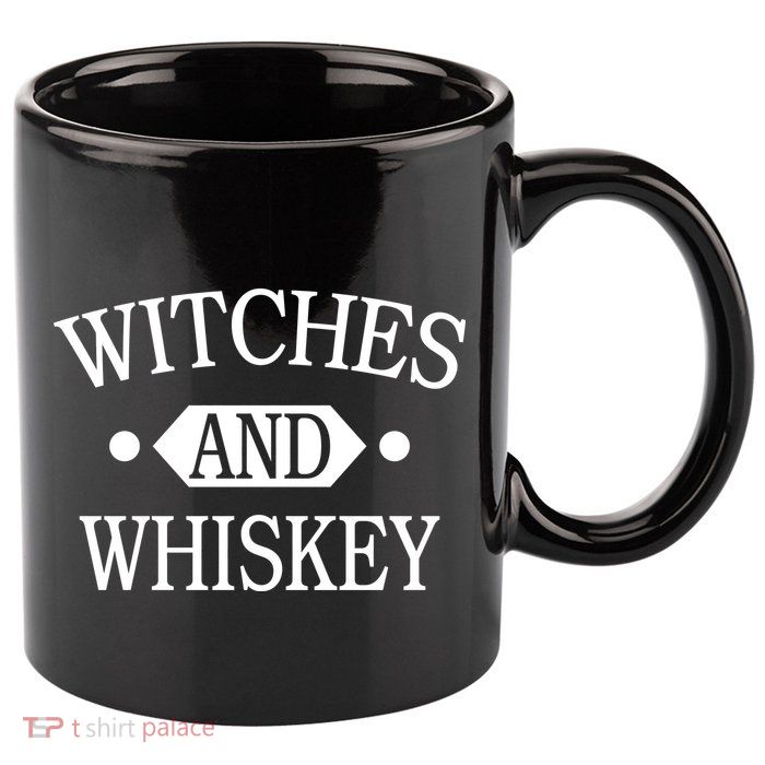 Witches And Whiskey 11oz C Handle Ceramic Mug