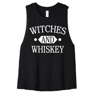 Witches And Whiskey Women's Racerback Cropped Tank