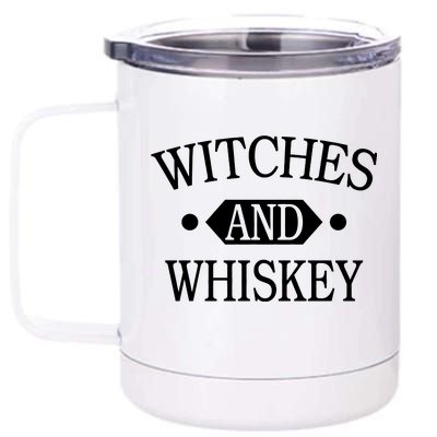 Witches And Whiskey 12 oz Stainless Steel Tumbler Cup