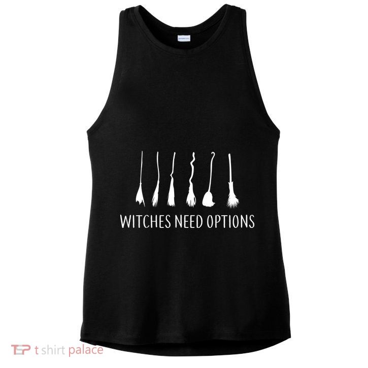 Witches Need Options Broomsticks Ladies PosiCharge Tri-Blend Wicking Tank