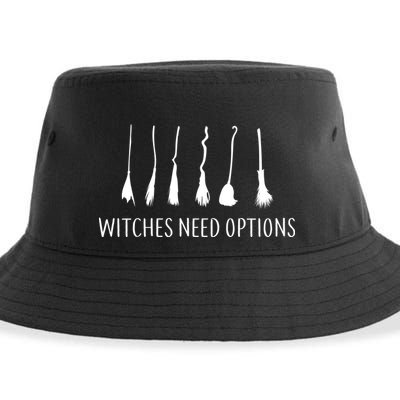 Witches Need Options Broomsticks Sustainable Bucket Hat