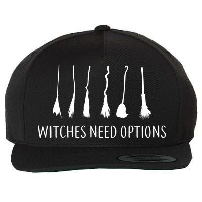 Witches Need Options Broomsticks Wool Snapback Cap