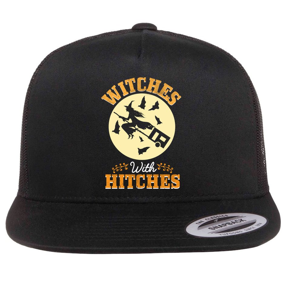 Witches With Hitches Flat Bill Trucker Hat