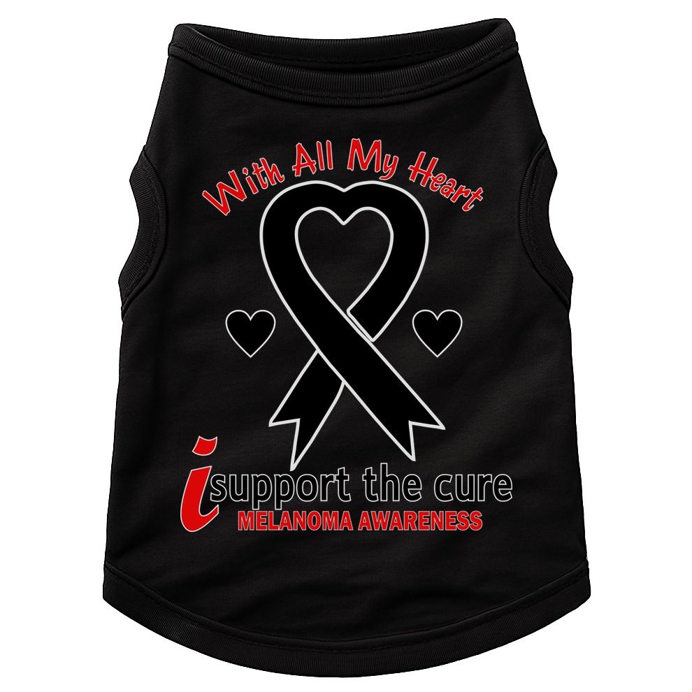 With All My Heart Melanoma Awareness Doggie Tank
