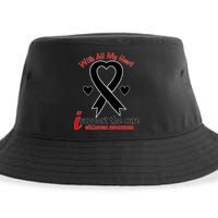 With All My Heart Melanoma Awareness Sustainable Bucket Hat