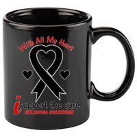 With All My Heart Melanoma Awareness 11oz C Handle Ceramic Mug