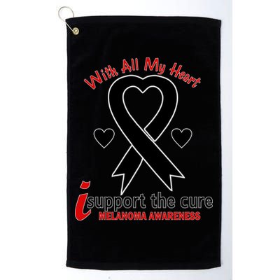 With All My Heart Melanoma Awareness Golf Towel