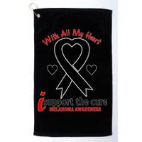 With All My Heart Melanoma Awareness Golf Towel