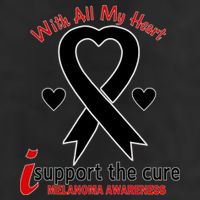 With All My Heart Melanoma Awareness Golf Towel