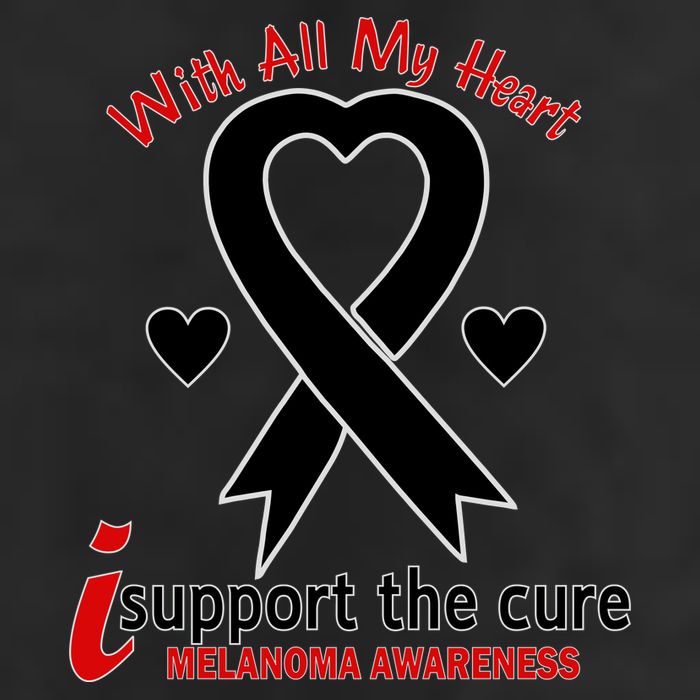 With All My Heart Melanoma Awareness Golf Towel
