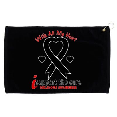 With All My Heart Melanoma Awareness Grommeted Golf Towel