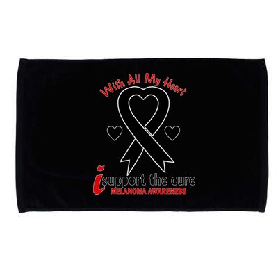 With All My Heart Melanoma Awareness Microfiber Hand Towel