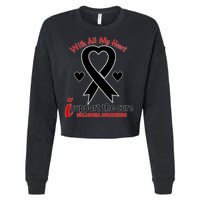 With All My Heart Melanoma Awareness Cropped Pullover Crew