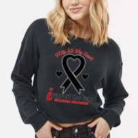 With All My Heart Melanoma Awareness Cropped Pullover Crew