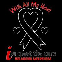 With All My Heart Melanoma Awareness Cropped Pullover Crew