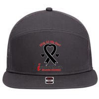 With All My Heart Melanoma Awareness 7 Panel Mesh Trucker Snapback Hat